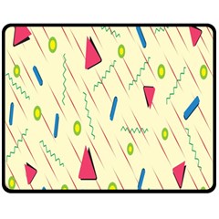 Background  With Lines Triangles Fleece Blanket (medium)  by Mariart