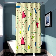 Background  With Lines Triangles Shower Curtain 36  X 72  (stall)  by Mariart