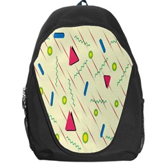 Background  With Lines Triangles Backpack Bag by Mariart