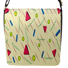 Background  With Lines Triangles Flap Messenger Bag (s) by Mariart