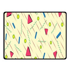 Background  With Lines Triangles Double Sided Fleece Blanket (small)  by Mariart