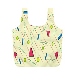 Background  With Lines Triangles Full Print Recycle Bags (m)  by Mariart