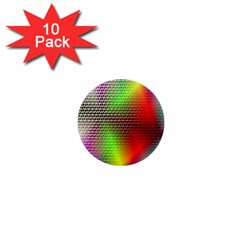 Abstract Rainbow Pattern Colorful Stars Space 1  Mini Buttons (10 Pack) 