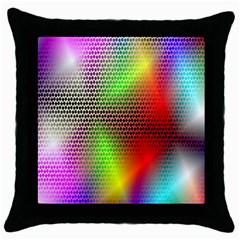 Abstract Rainbow Pattern Colorful Stars Space Throw Pillow Case (black) by Mariart