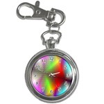 Abstract Rainbow Pattern Colorful Stars Space Key Chain Watches Front