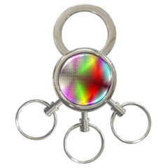 Abstract Rainbow Pattern Colorful Stars Space 3-ring Key Chains by Mariart