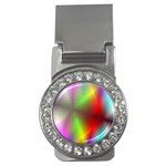 Abstract Rainbow Pattern Colorful Stars Space Money Clips (CZ)  Front