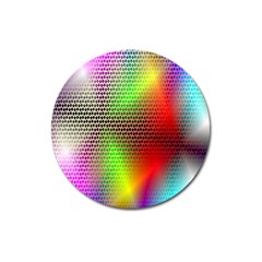 Abstract Rainbow Pattern Colorful Stars Space Magnet 3  (round) by Mariart