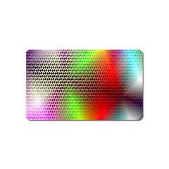 Abstract Rainbow Pattern Colorful Stars Space Magnet (name Card)