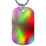 Abstract Rainbow Pattern Colorful Stars Space Dog Tag (One Side) Front