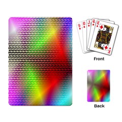 Abstract Rainbow Pattern Colorful Stars Space Playing Card by Mariart