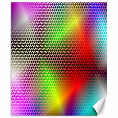 Abstract Rainbow Pattern Colorful Stars Space Canvas 8  X 10 