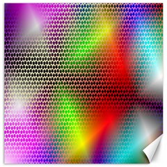 Abstract Rainbow Pattern Colorful Stars Space Canvas 12  X 12  