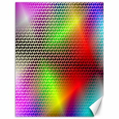 Abstract Rainbow Pattern Colorful Stars Space Canvas 12  X 16  