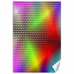 Abstract Rainbow Pattern Colorful Stars Space Canvas 24  X 36  by Mariart