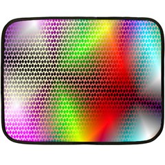 Abstract Rainbow Pattern Colorful Stars Space Double Sided Fleece Blanket (mini) 