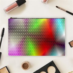 Abstract Rainbow Pattern Colorful Stars Space Cosmetic Bag (large) 