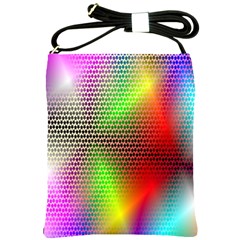 Abstract Rainbow Pattern Colorful Stars Space Shoulder Sling Bags by Mariart