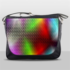 Abstract Rainbow Pattern Colorful Stars Space Messenger Bags by Mariart