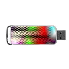 Abstract Rainbow Pattern Colorful Stars Space Portable Usb Flash (two Sides) by Mariart