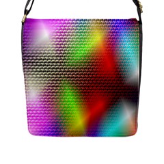 Abstract Rainbow Pattern Colorful Stars Space Flap Messenger Bag (l)  by Mariart