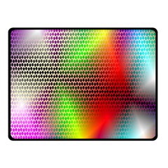 Abstract Rainbow Pattern Colorful Stars Space Double Sided Fleece Blanket (small)  by Mariart