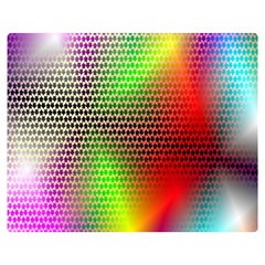 Abstract Rainbow Pattern Colorful Stars Space Double Sided Flano Blanket (medium)  by Mariart