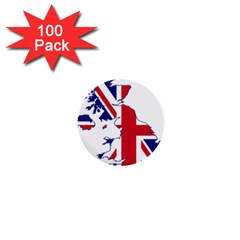 Britain Flag England Nations 1  Mini Buttons (100 Pack) 