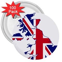 Britain Flag England Nations 3  Buttons (100 Pack)  by Mariart