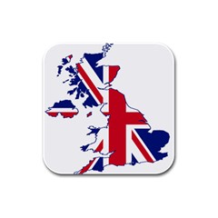 Britain Flag England Nations Rubber Square Coaster (4 Pack)  by Mariart