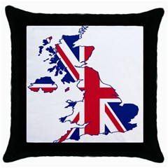 Britain Flag England Nations Throw Pillow Case (black)