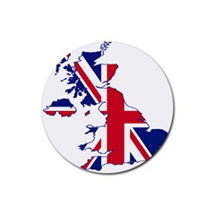 Britain Flag England Nations Rubber Round Coaster (4 Pack)  by Mariart