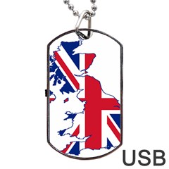 Britain Flag England Nations Dog Tag Usb Flash (one Side) by Mariart