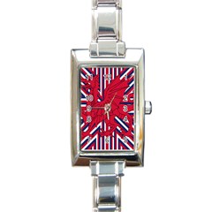 Alternatively Mega British America Red Dragon Rectangle Italian Charm Watch