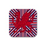 Alternatively Mega British America Red Dragon Rubber Square Coaster (4 pack)  Front