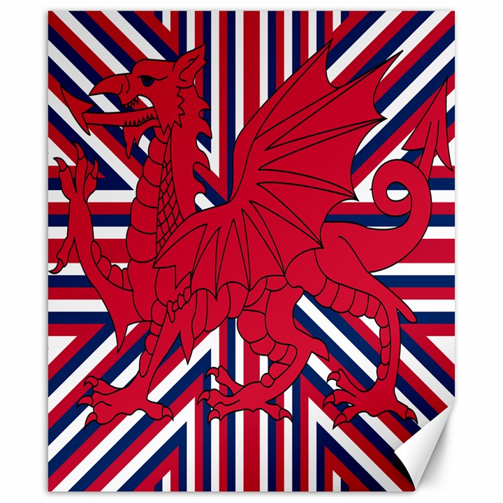 Alternatively Mega British America Red Dragon Canvas 20  x 24  