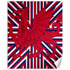 Alternatively Mega British America Red Dragon Canvas 11  X 14   by Mariart