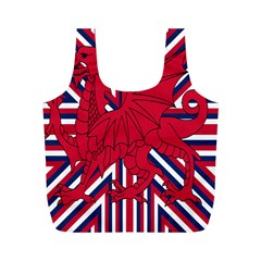 Alternatively Mega British America Red Dragon Full Print Recycle Bags (m)  by Mariart