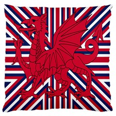 Alternatively Mega British America Red Dragon Large Flano Cushion Case (two Sides)