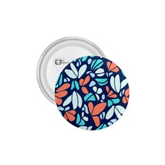 Blue Tossed Flower Floral 1 75  Buttons