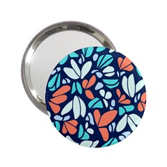 Blue Tossed Flower Floral 2 25  Handbag Mirrors by Mariart