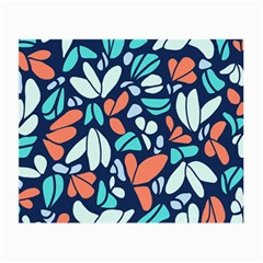 Blue Tossed Flower Floral Small Glasses Cloth by Mariart