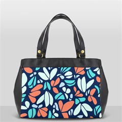 Blue Tossed Flower Floral Office Handbags (2 Sides)  by Mariart