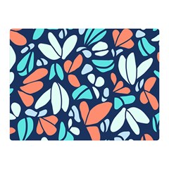 Blue Tossed Flower Floral Double Sided Flano Blanket (mini) 