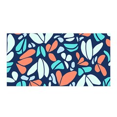 Blue Tossed Flower Floral Satin Wrap by Mariart