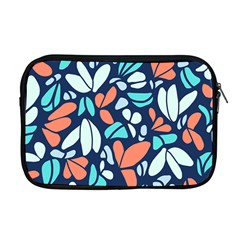 Blue Tossed Flower Floral Apple Macbook Pro 17  Zipper Case by Mariart