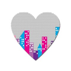 Building Polka City Rainbow Heart Magnet