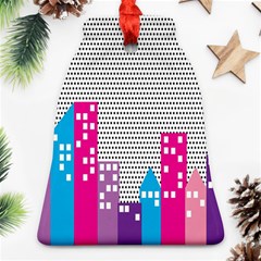 Building Polka City Rainbow Bell Ornament (Two Sides)