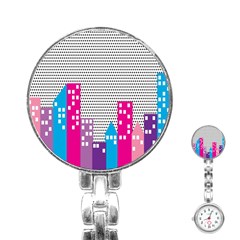 Building Polka City Rainbow Stainless Steel Nurses Watch