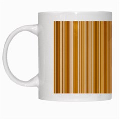 Brown Verticals Lines Stripes Colorful White Mugs